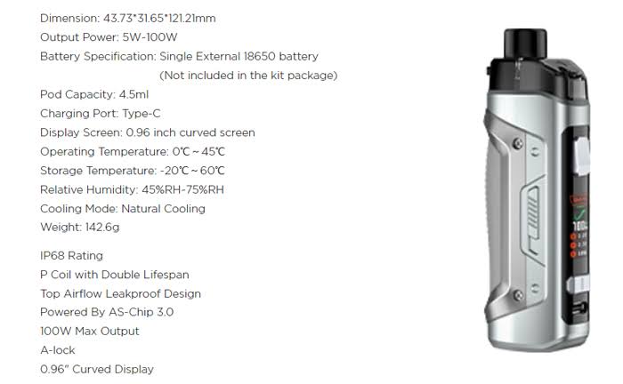 Geekvape B100 – Aegis Boost Pro 2 Pod Mod System Kit – 100W - Image 2