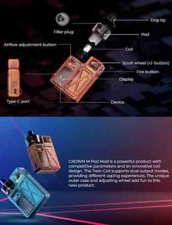 Uwell Caliburn Crown M Pod Mod kit - Image 4