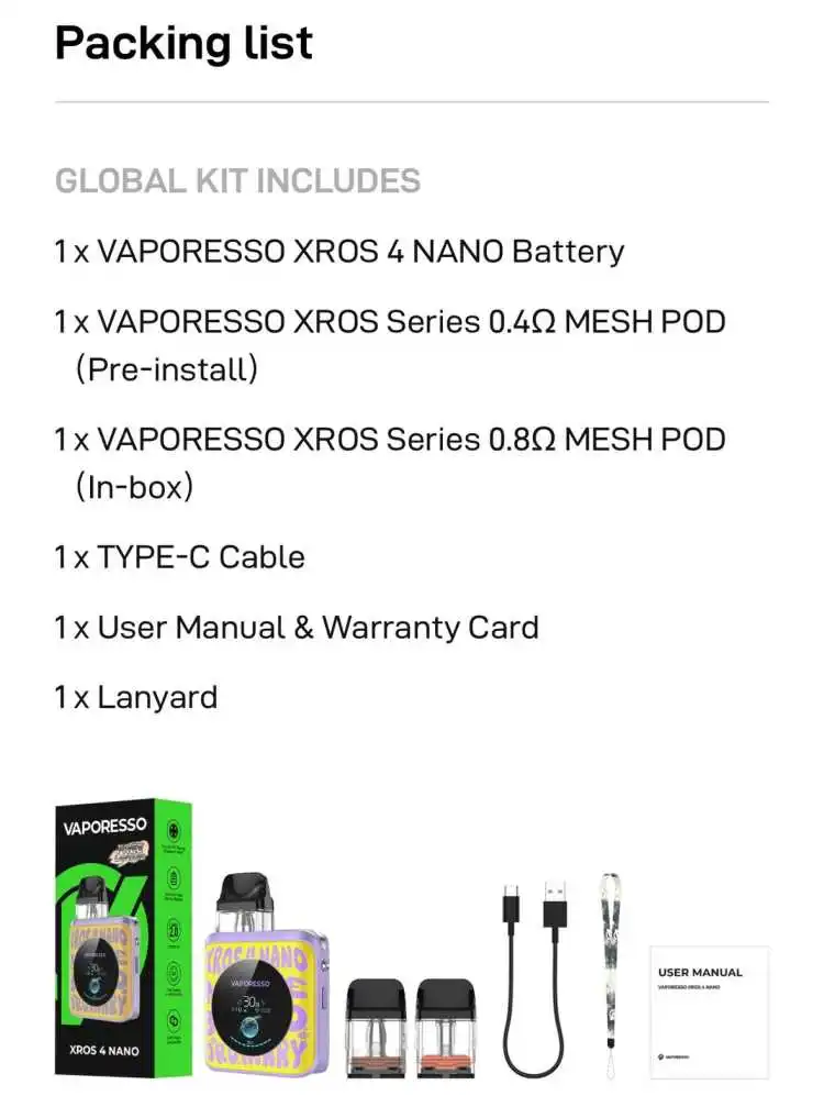 Vaporesso XROS 4 nano - Image 3